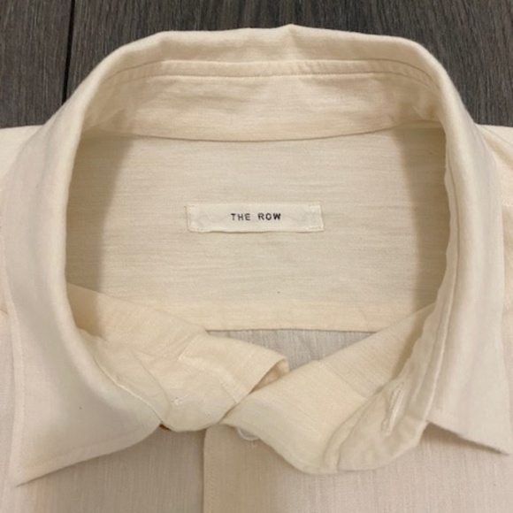 The Row Cotton Wool Blend Cream Button Up Shirt Size S - Picture 2 of 9